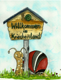 Illustration Willkommen in Kriechenland von Ines Gölß
