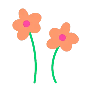 Illustration von zwei Blumen