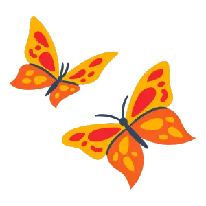 Illustration von zwei Schmetterlingen