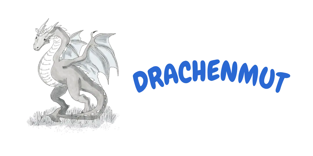 drachenmut-logo Logo zum Kinderbuch "Drachenmut", ein Vorlesebuch ab 7 Jahren über Drachen, Freundschaft und mentale Gesundheit von Ines Gölß