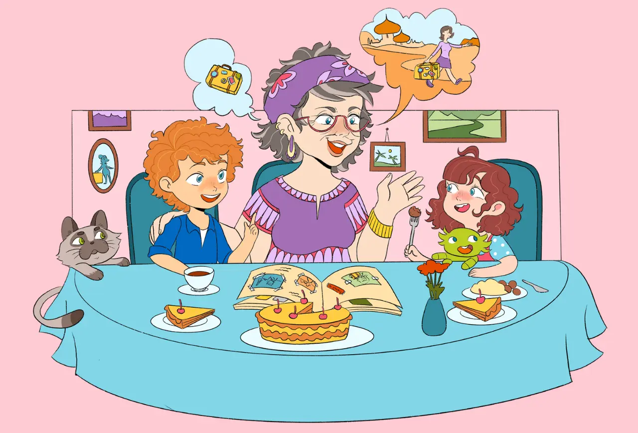 Beitragsbild zum Kapitel 1 "Omas alter Koffer" als Leseprobe aus dem Kinderbuch "Der magische Reisekoffer", ein fantasievolles Vorlesebuch ab 6 Jahren über Reisen und Entdecken von Mella Lisitano, Jana Sommerfeld und Zwergenstark