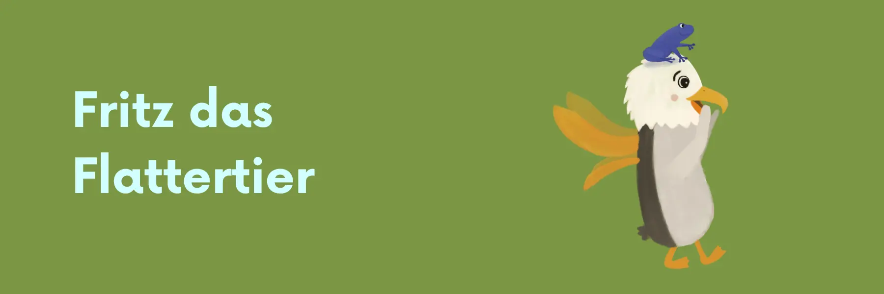 Beitragskarte zum Kinderbuch "Fritz das Flattertier: Sag – wie ist es, anders zu sein?", ein Bilderbuch für Kinder ab 3 Jahren über Anderssein und Selbstvertrauen von Hanna Oberhauser und Zwergenstark