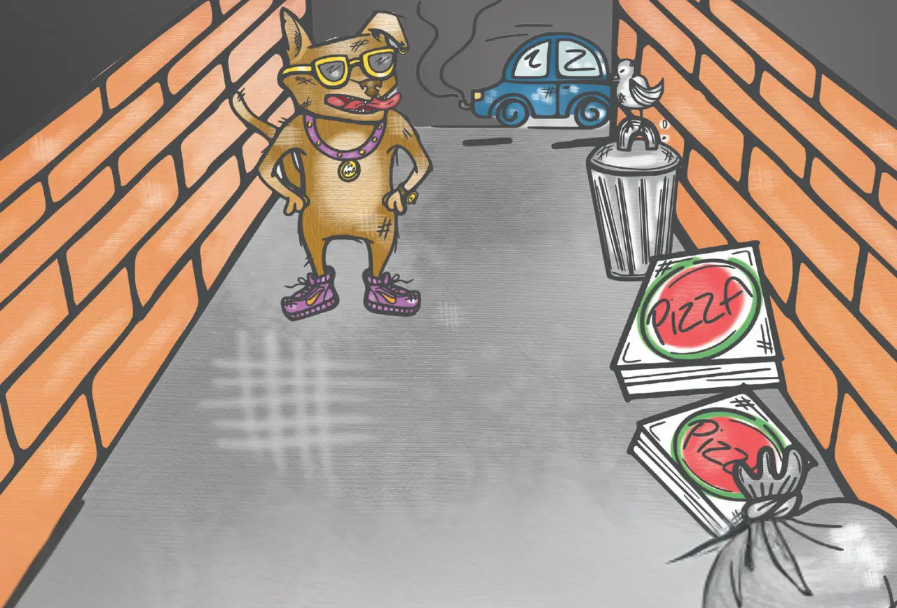 Beitragsbild zu dem vierten Kapitel "Die Straßenhündin" aus dem Kinderbuch "Schnauze voll - Vier Tiere und die Freiheit", ein Vorlesebuch für Kinder ab 6 Jahren über Tiere, Freiheit, Tierschutz und Tierrechte von Lisa Aigelsperger und Zwergenstark