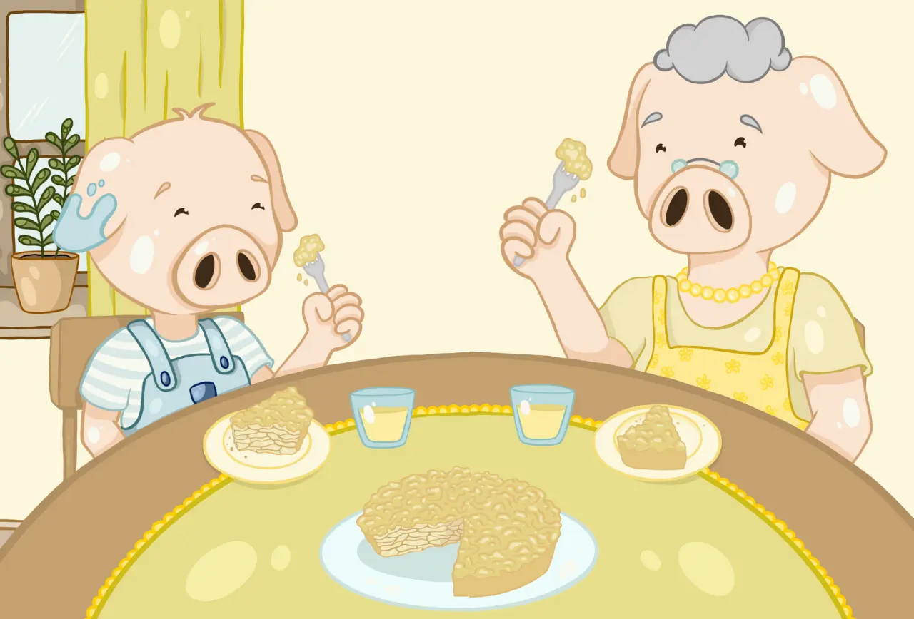 Beitragsbild zur Bonusgeschichte "Omas Apfelkuchen" zum Kinderbuch "Oskar und der Apfelbaum", ein Bilderbuch als Mitmachbuch für Kinder ab 3 Jahren von Toni Grimm und Zwergenstark
