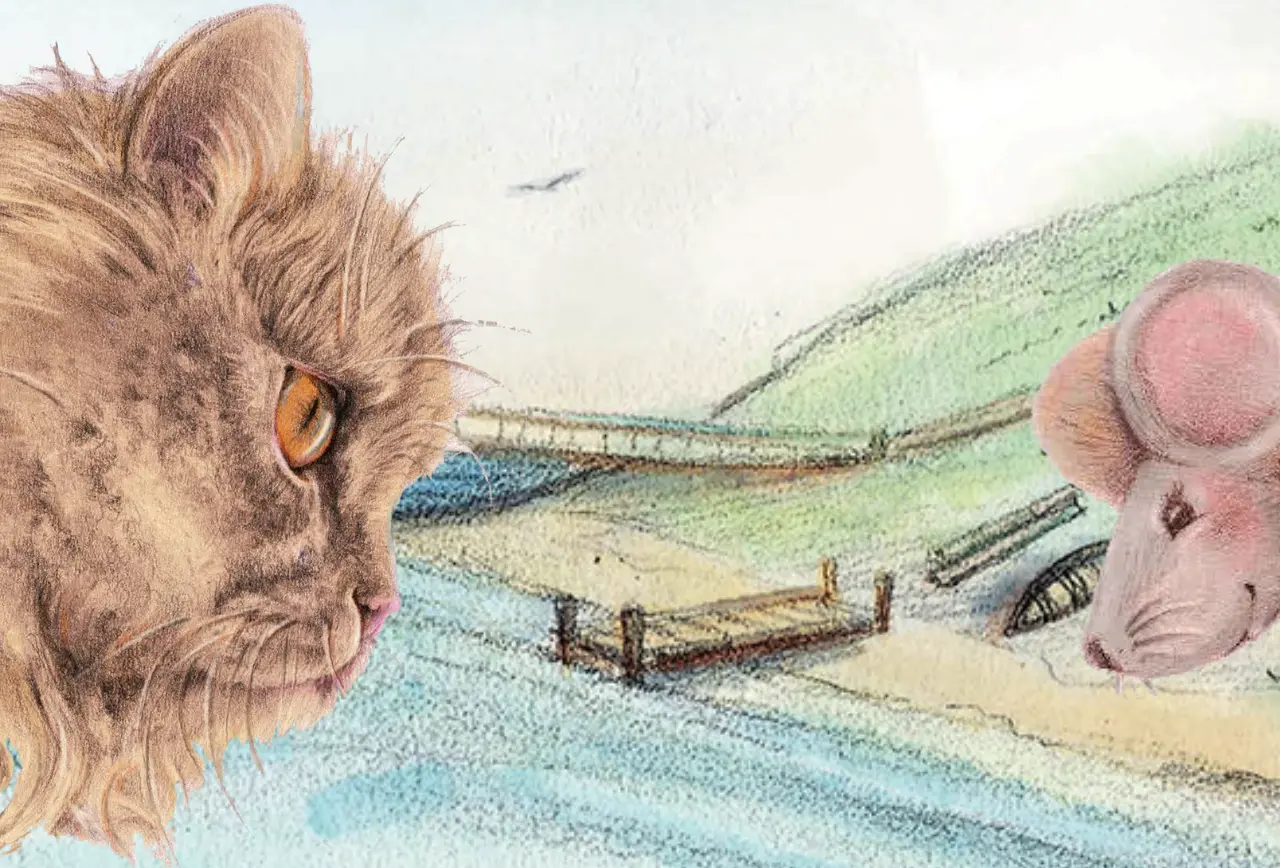 Beitragsbild zum Kapitel 3 "Verschlafen … und warum Mimi nicht mit Dinosauriern gekämpft hat" aus dem Kinderbuch "Albert und Mimi – Eine besondere Freundschaft und ein echter Kriminalfall", ein Bilderbuch zum Vorlesen ab 5 Jahren über ein tierisches Detektivabenteuer voller Freundschaft, Vielfalt und Zusammenhalt