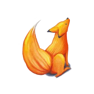Illustration von einem Fuchs aus dem Kinderbuch "Als Knecht Ruprecht erfuhr, dass Kinder keine Kohle mögen", ein Bilderbuch für Kinder ab 3 Jahren über Nikolaus, Weihnachten, Winter und Knecht Ruprecht. Ein Weihnachtsbuch mit einer Weihnachtsgeschichte in Reimform von Madeline Schwalb.