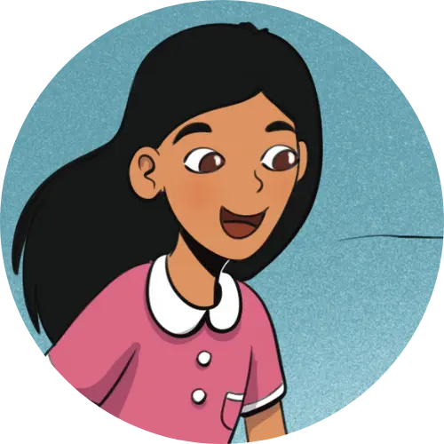 Runde Illustration vom Bewohner Funki aus dem Kinderbuch "Im Weltraum der Gefühle – Tim und die Gefühlsplaneten", ein Bilderbuch für Kinder ab 3 Jahren von Angelina Wenzler und Zwergenstark